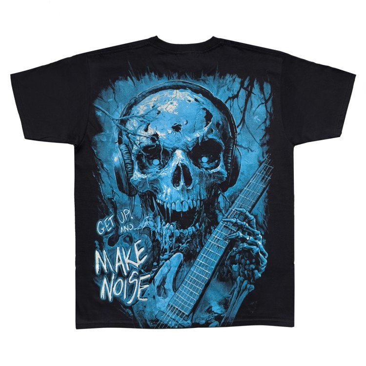 koszulka make noise guitar skeleton back