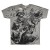 koszulka make music not war skull grey przod