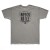 koszulka make music not war skull grey tyl