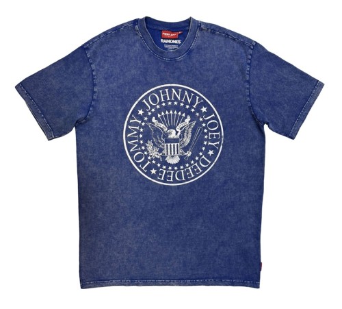 koszulka RAMONES Unplugged RAUPTS82MBL Wash BLUE.jpg