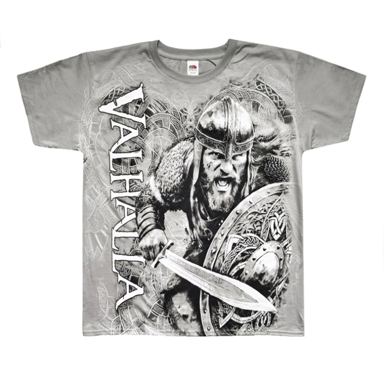 Koszulka VIKING Valhalla Warrior GREY all print