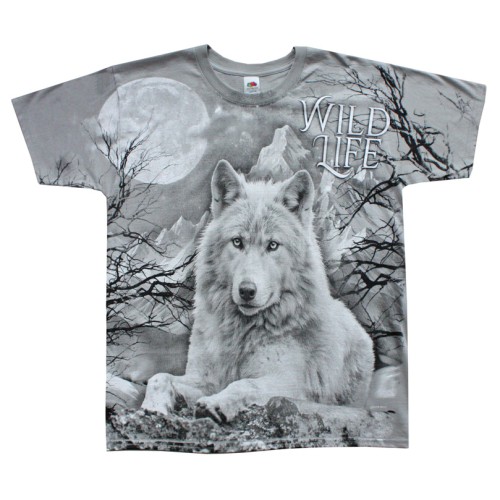 Koszulka WHITE WOLF 2 grey ALL PRINT