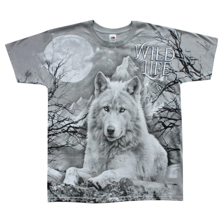 Koszulka WHITE WOLF 2 grey ALL PRINT