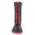 Glany 15 STEADY'S black - czarne - podeszwa RED/BLACK - ZAMEK