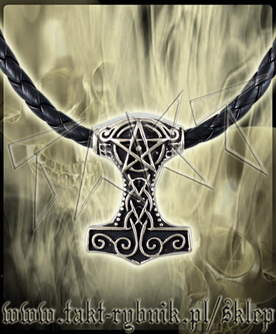 Wisiorek MŁOT THORA 24 pentagram