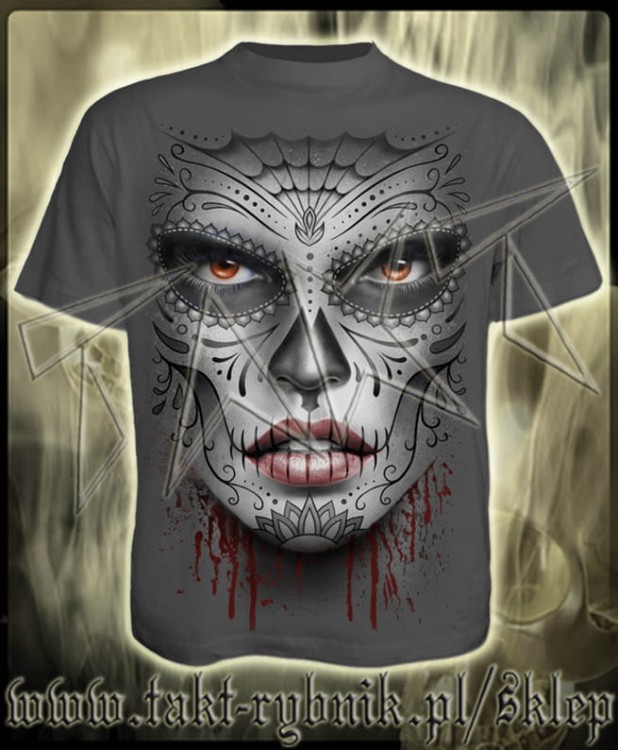 Koszulka DEATH MASK imp. GREY