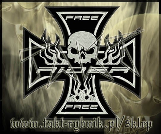 Naszywka motorowa FREE RIDER 1 krzyż