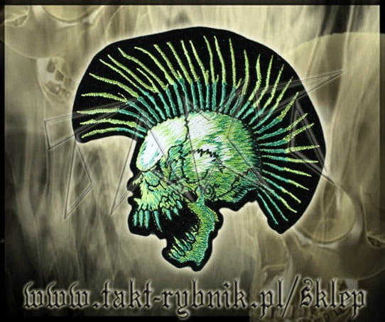 Naszywka-przyprasowanka THE EXPLOITED "Punk Skull" 1 green