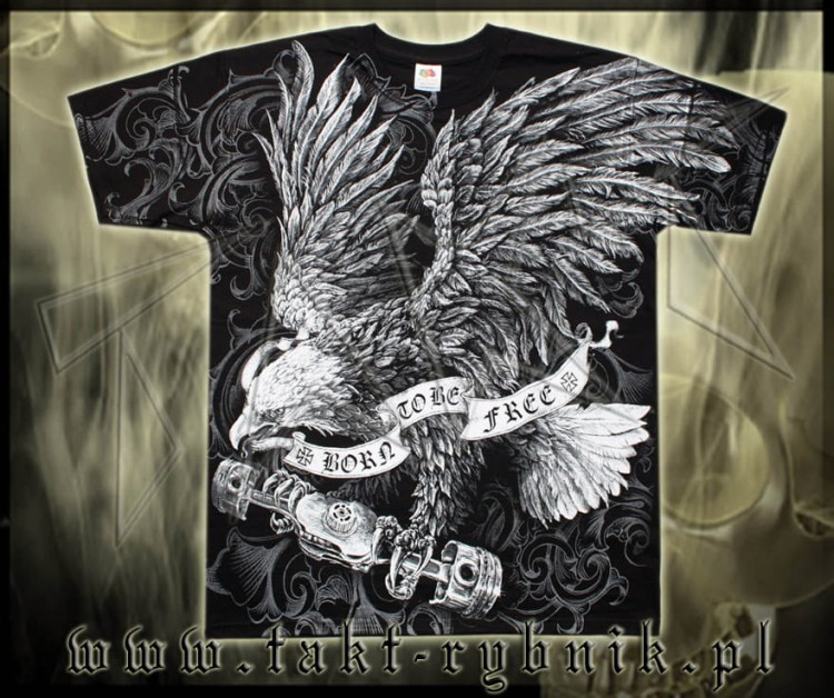 Koszulka BORN TO BE FREE all print